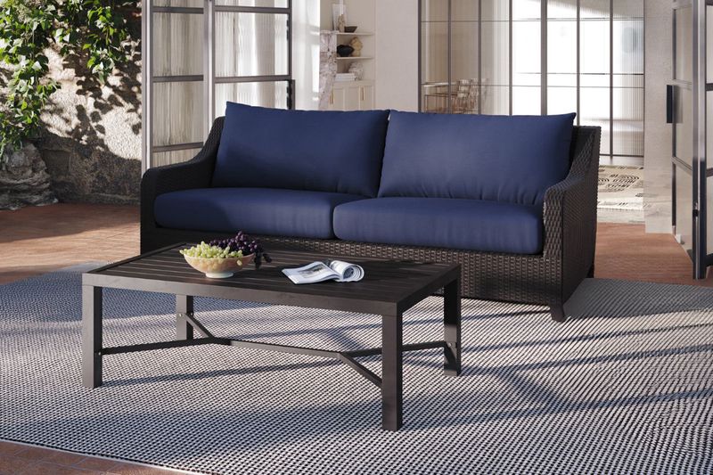 Skye Patio Sofa, Styled