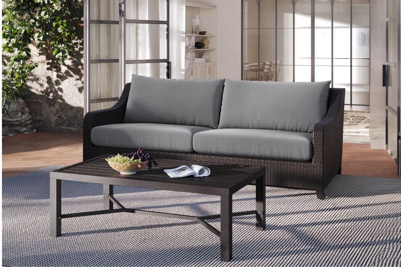 Skye Patio Sofa, Styled
