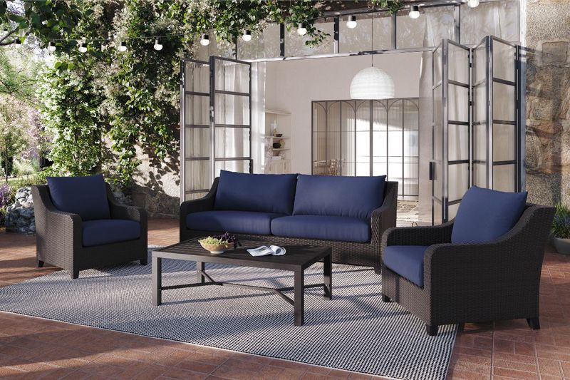 Skye Outdoor 4 Piece Sectional, Styled Skye Outdoor 4 Piece Sectional, Styled