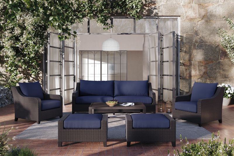 Skye Outdoor 6 Piece Sectional, Styled Skye Outdoor 6 Piece Sectional, Styled