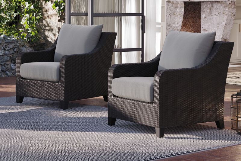 Skye Patio Accent Chair, Styled