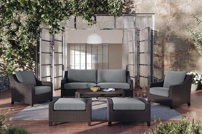 Skye Outdoor 6 Piece Sectional, Styled Skye Outdoor 6 Piece Sectional, Styled