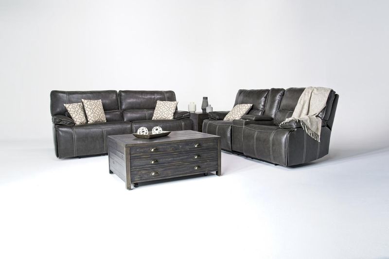 Furniture of America - Theodora Sofa and Loveseat Set in Black -  SM7505-SF-LV