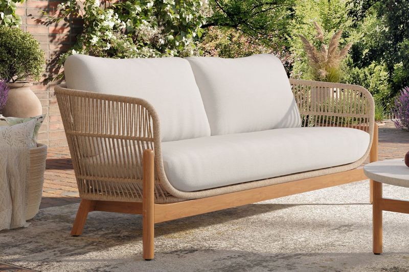 Solstice Patio Loveseat, Styled