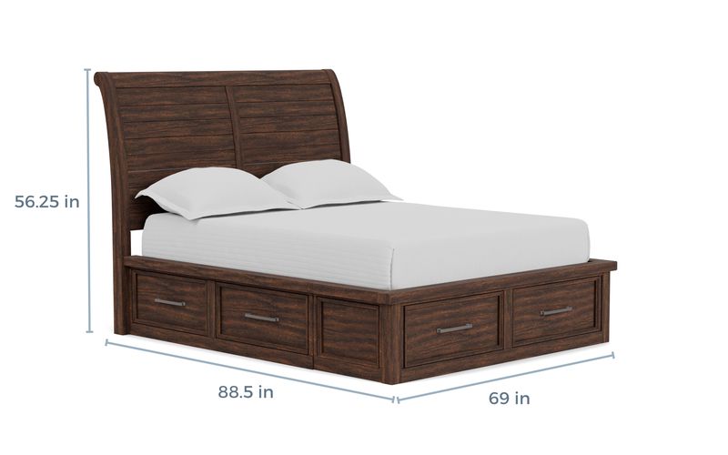 Queen size bed best sale frame bobs furniture