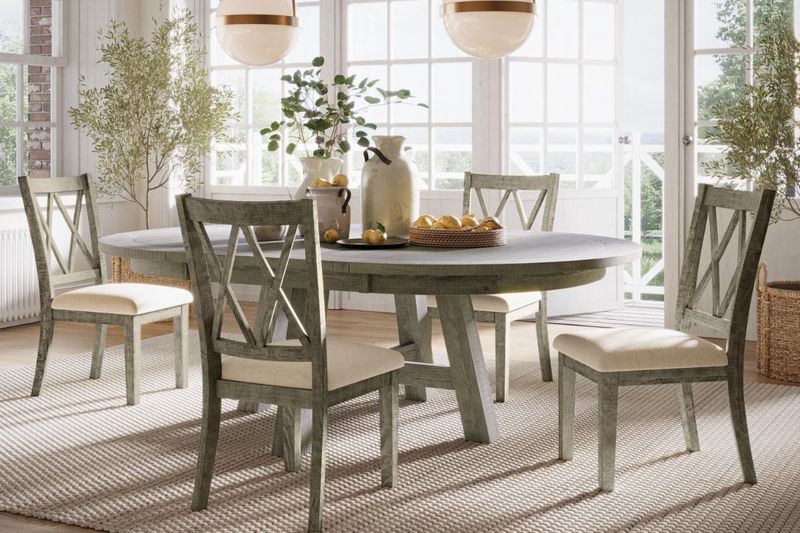 Telluride Round Dining Table, Styled