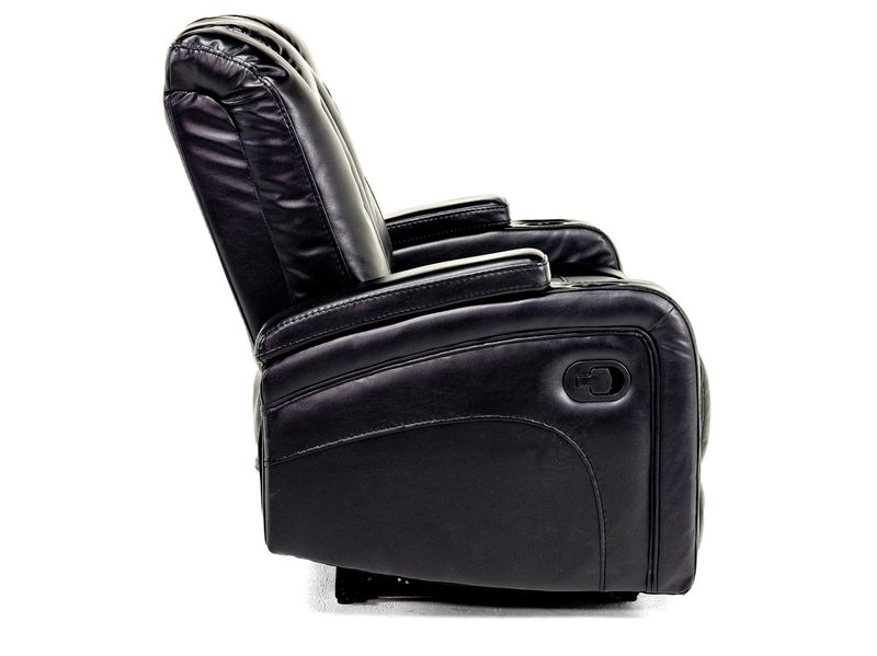 Vega Reclining Loveseat in Black | Loveseats | Living Room