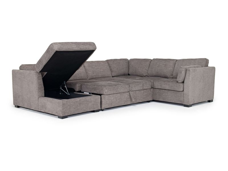 Vivian Full Pullout Tux Chaise, AngledOpen