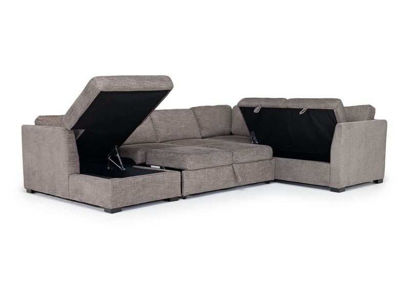 Vivian Full Pullout Tux Chaise, AngledOpen