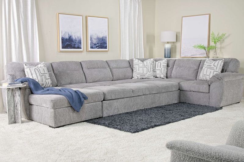 【Sruli Recht（スルリ・レヒト）】Grey Nurse JAYDEN CREATION Nina Grey 29.5 in. W Genuine Leather Swivel