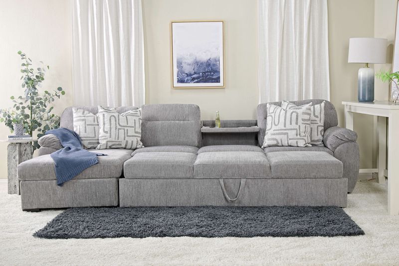 Wanda Queen Pullout Sofa Chais, StyledOpen