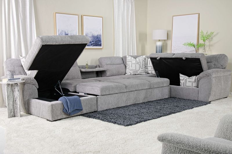 Wanda Full Pullout Dual Chaise, StyledOpen
