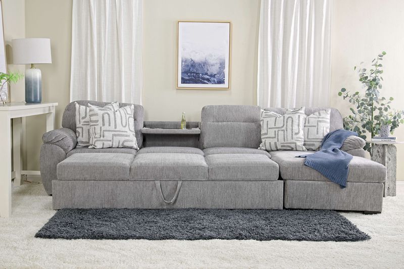 Wanda Queen Pullout Sofa Chais, StyledOpen