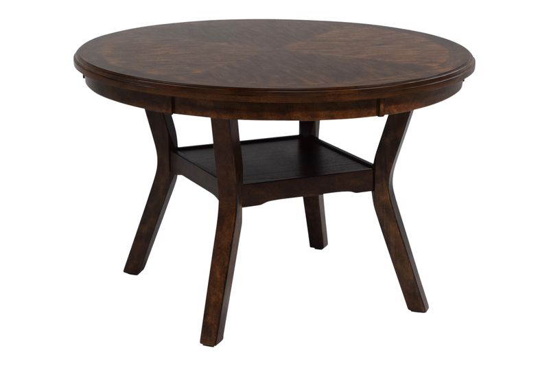 Gia Round Dining Table & 4 Chairs in Light Brown, Image 3