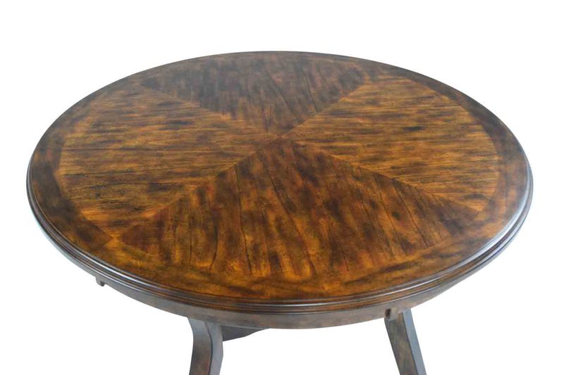 Gia Round Dining Table & 4 Chairs in Light Brown, Image 4
