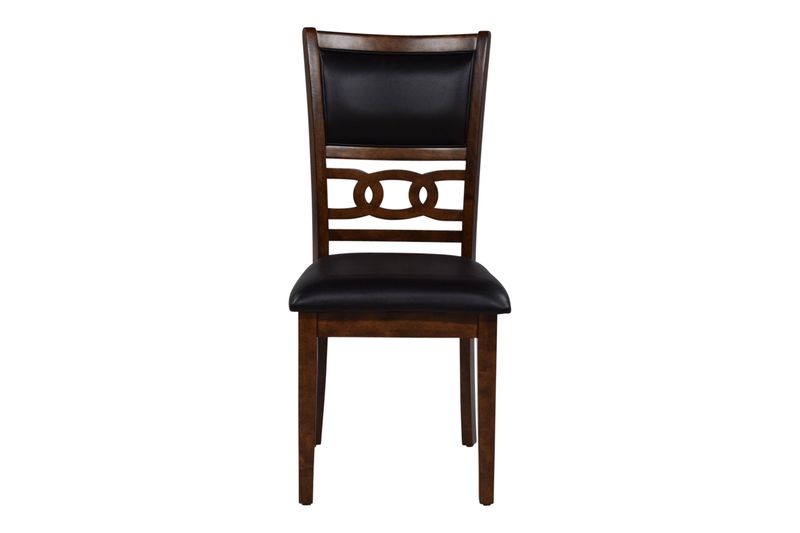 Gia Round Dining Table & 4 Chairs in Light Brown, Image 6
