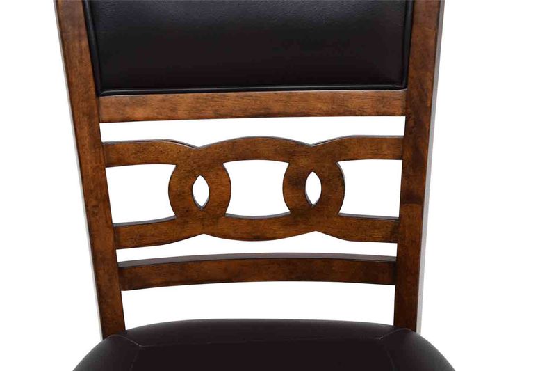 Gia Round Dining Table & 4 Chairs in Light Brown, Image 8