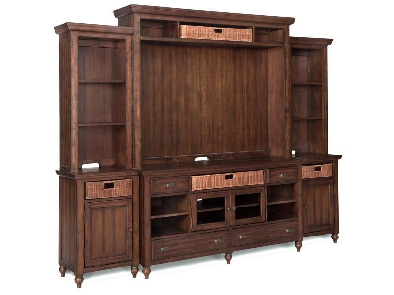Cottage Lane 4 Piece Entertainment Center in Brown, 70 Inch, Image 3