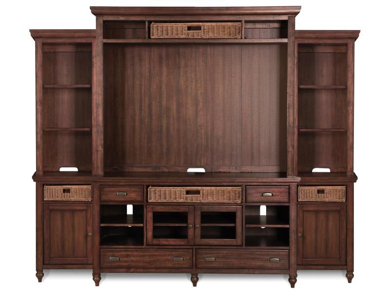 Cottage Lane 4 Piece Entertainment Center in Brown, 70 Inch, Image 2