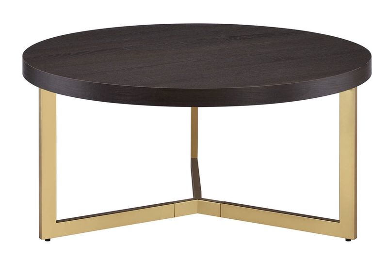 Harper Coffee Table in Espresso & Gold, Image 1