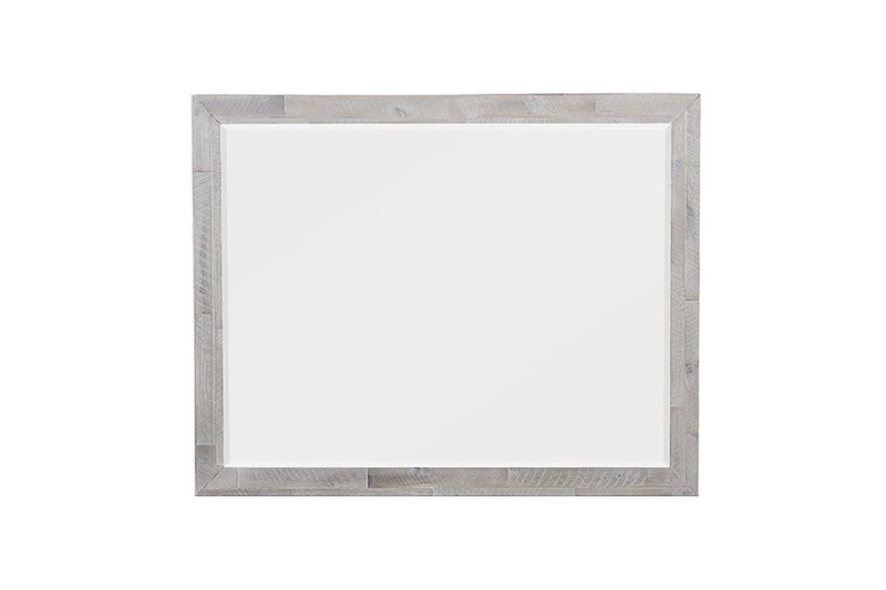 Herringbone Mirror in Gray, Image 1