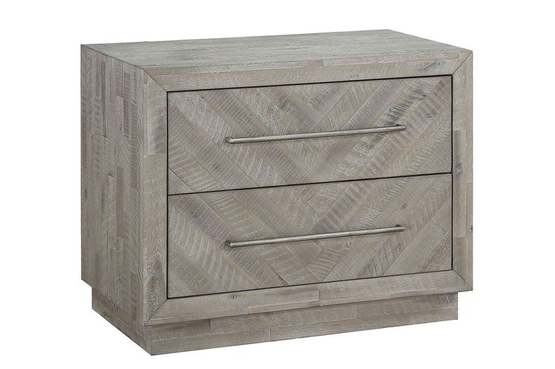 Herringbone Nightstand in Gray, Image 1