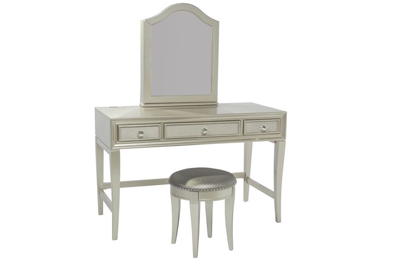 Lil Diva Vanity Desk in Silver, Image 1