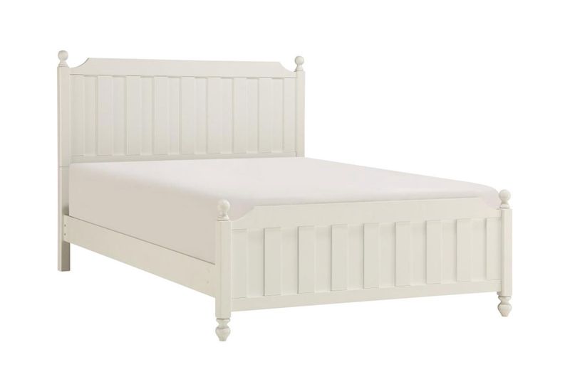 Luxing Panel Bed in White, Full, Image 1