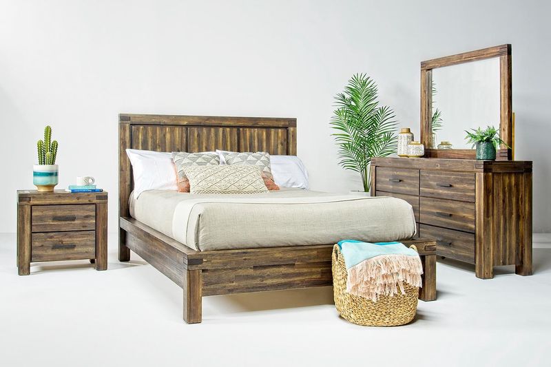 Meadow Panel Bed & Dresser & M, 