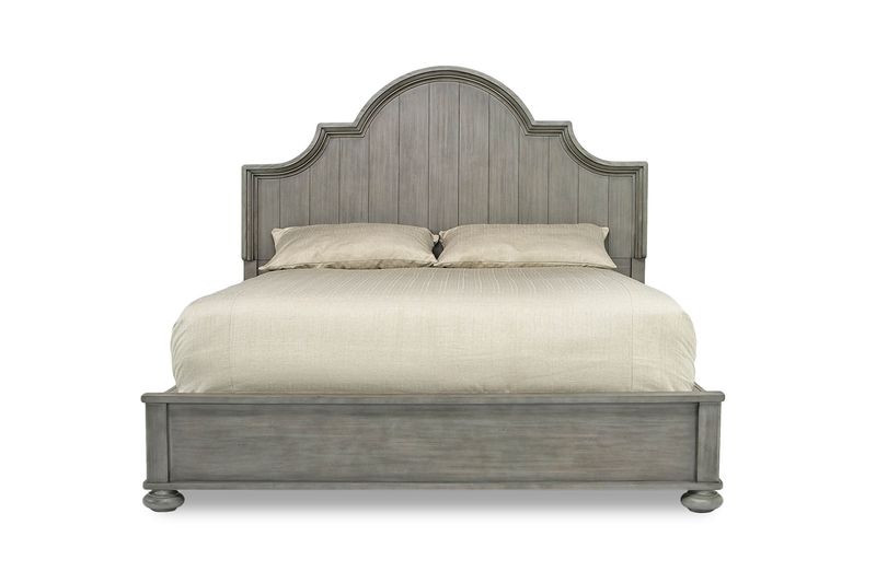 Costa Del Sol Arch Panel Bed in Gray, Eastern King, Image 2