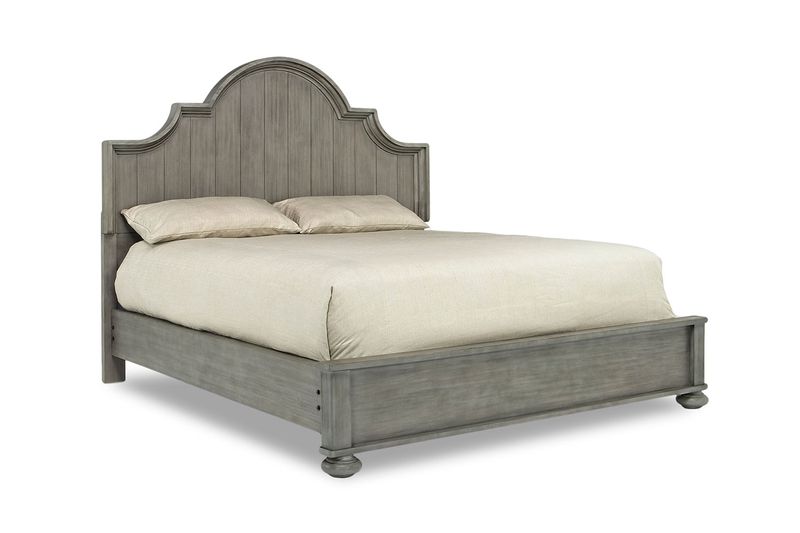 Costa Del Sol Arch Panel Bed in Gray, Eastern King, Image 1