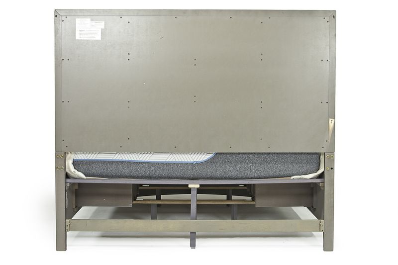 Ontario Panel Bed w/ Storage in Gray, Eastern King, Image 4