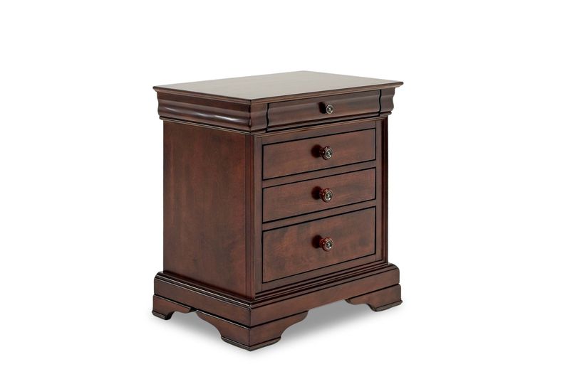 Versailles Nightstand in Merlot, Image 1