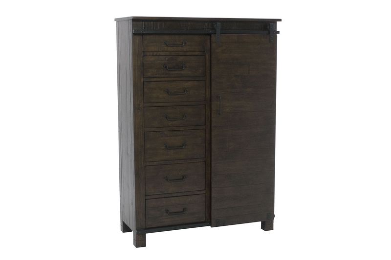 Pine Hill 7 Drawer Chest in Brown, Image 1