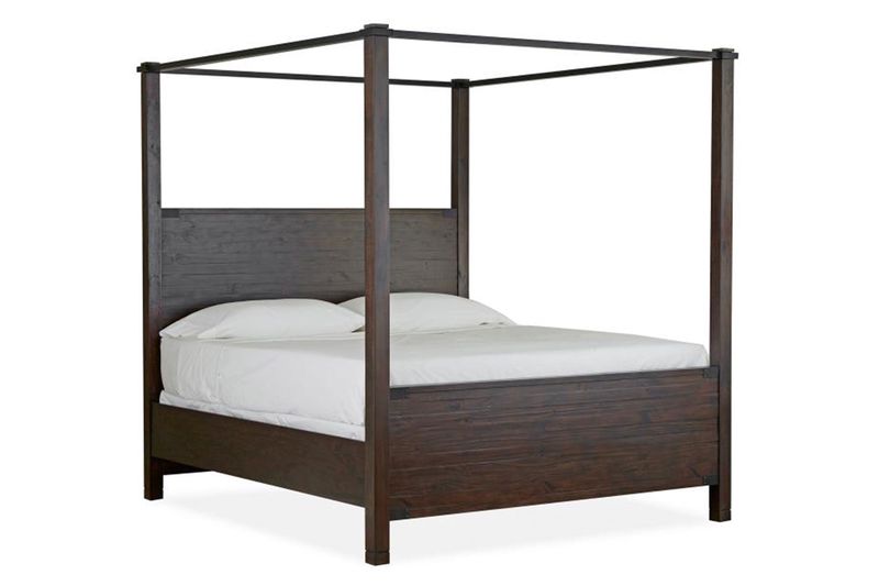 Pine Hill Canopy Bed in Brown, California King, Image 1