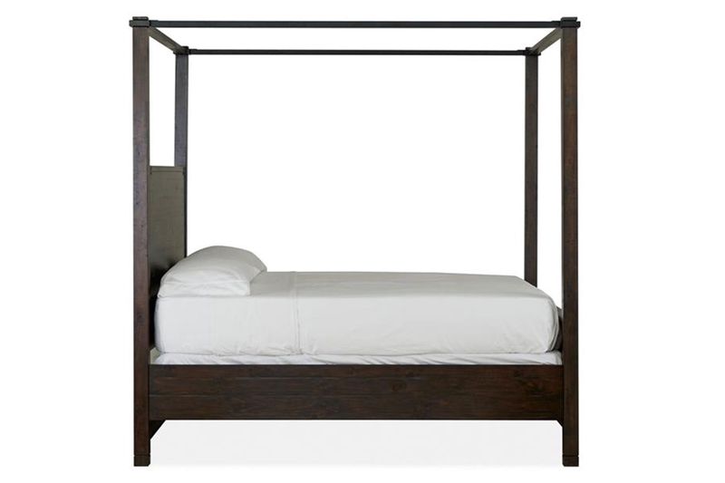 Pine Hill Canopy Bed in Brown, California King, Image 2