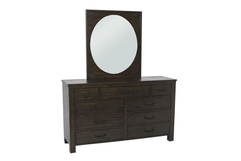 Pine Hill Canopy Bed, Dresser & Mirror in Brown, Eastern King, Image 4
