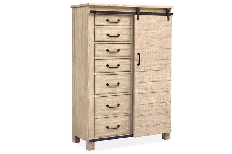 Pine Hill 7 Drawer Chest in Oat, Image 1