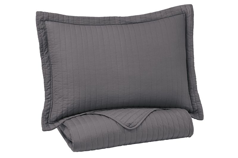 Raleda Coverlet in Gray, Queen, Image 1