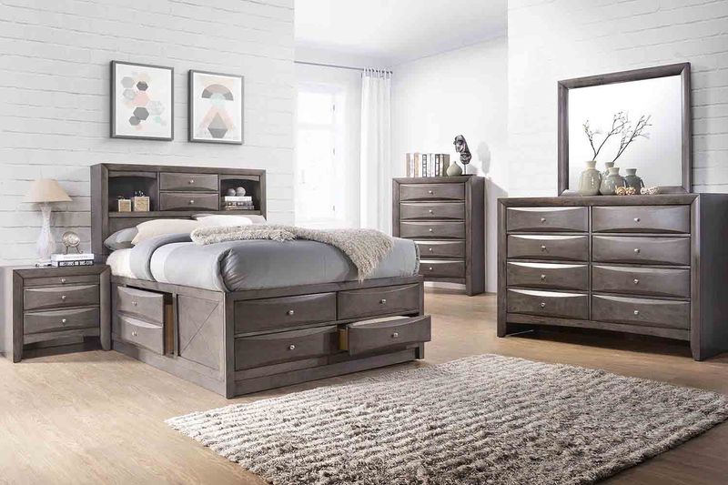 Remi Bookcase Bed in Gray Queen Kids Beds Kids Bedroom