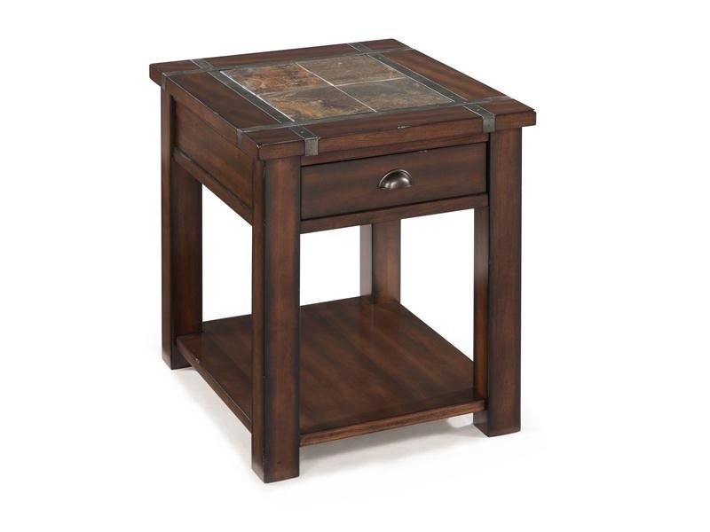 Roanoke End Table in Brown, Image 1