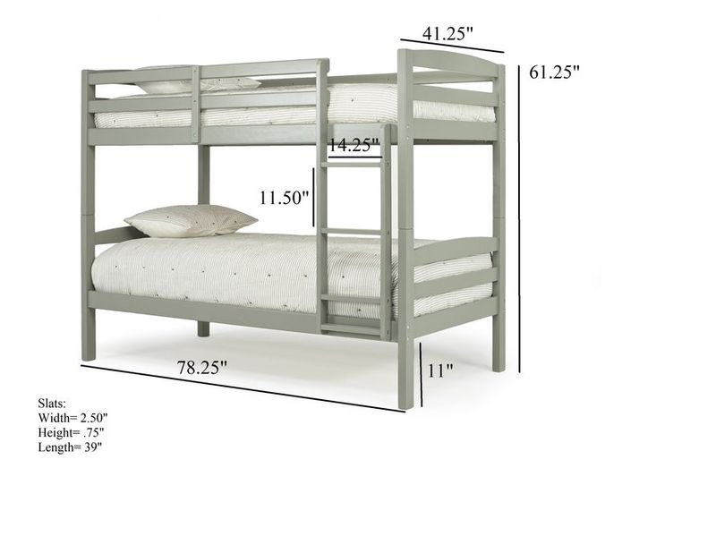Helena Bunk Bed in Gray, Twin/Twin, Image 5