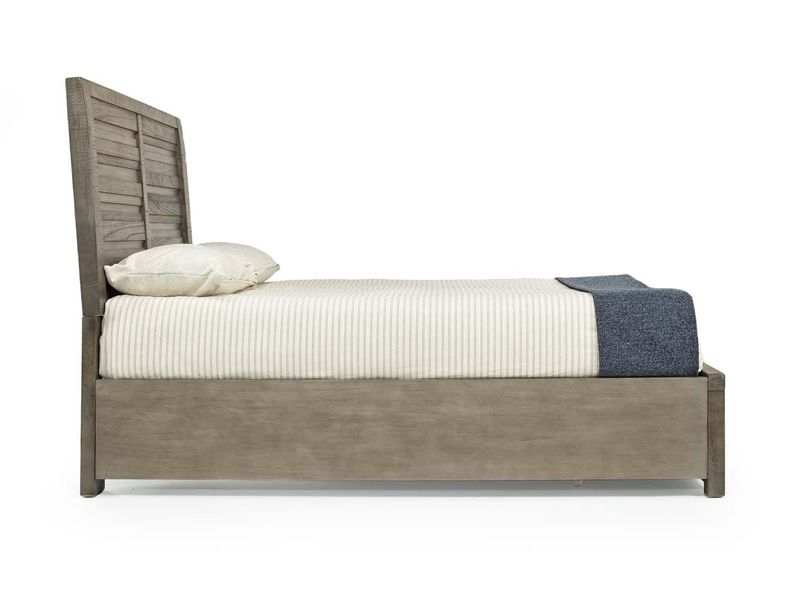 Ruff Hewn Panel Bed w/ Storage in Gray, Eastern King, Image 3