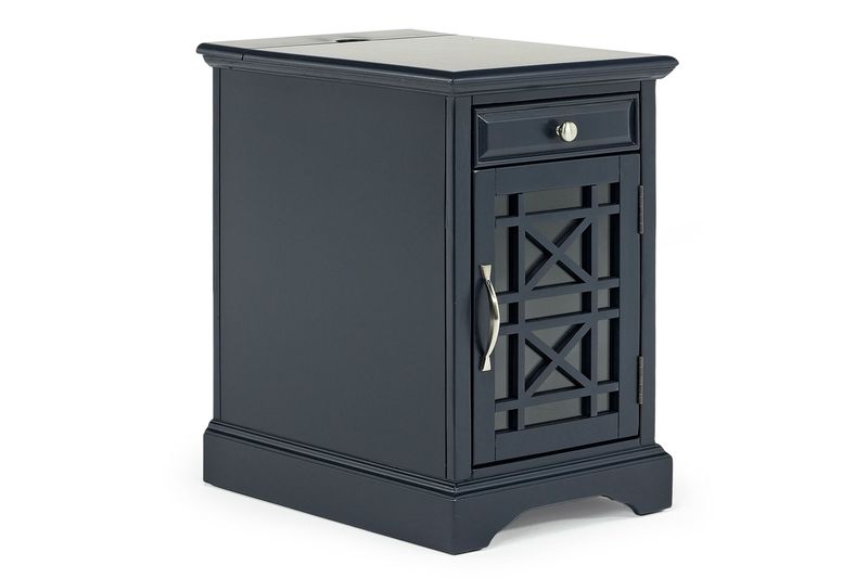 Skyy Chairside Table in Navy, Image 1
