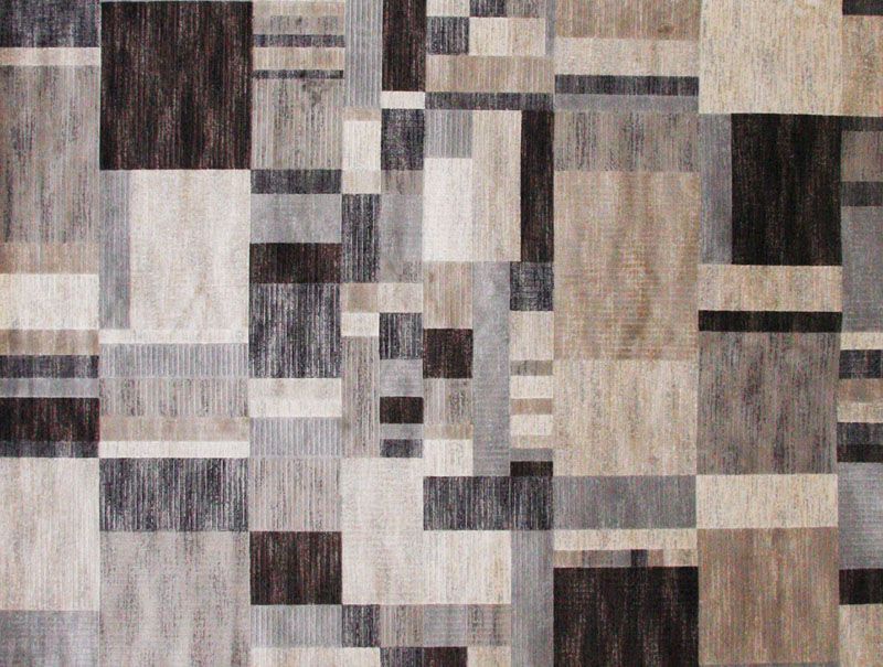 Sonoma Rug in Brown Layered Squares, 5 x 8, Image 1