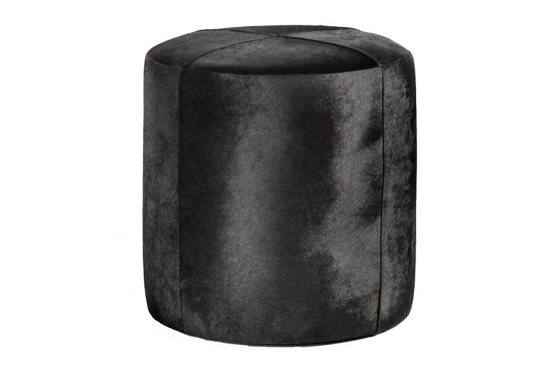 Alder & Tweed St Francis Small Ottoman in Ebony Leather, Image 1
