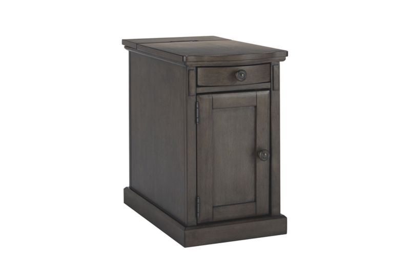 Laflorn Chairside Table in Gray, Image 1