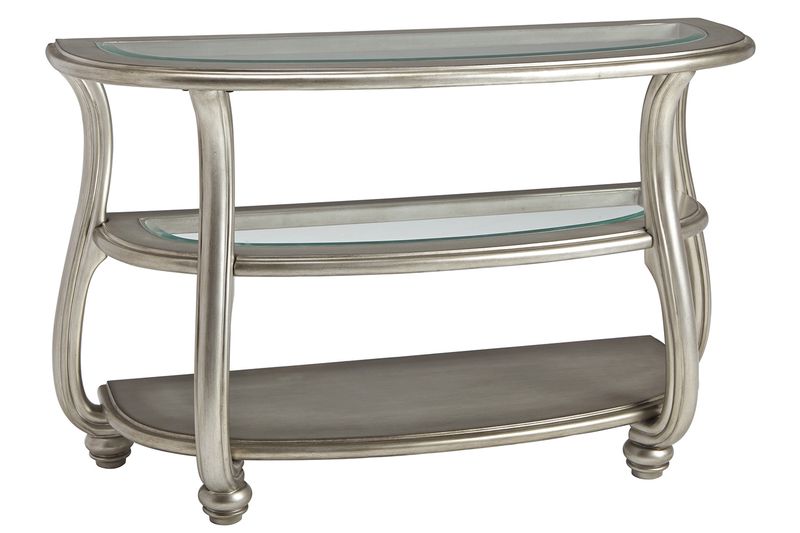 Coralayne Sofa Table in Silver, Image 1