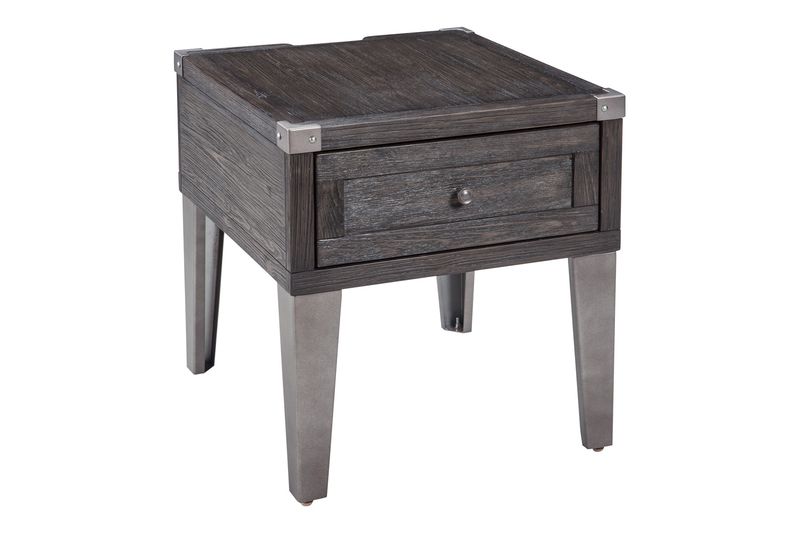 Todoe End Table in Gray, Image 1