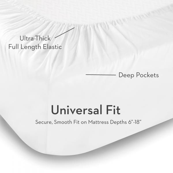 Malouf Microfiber Sheets in White, Queen, Image 3